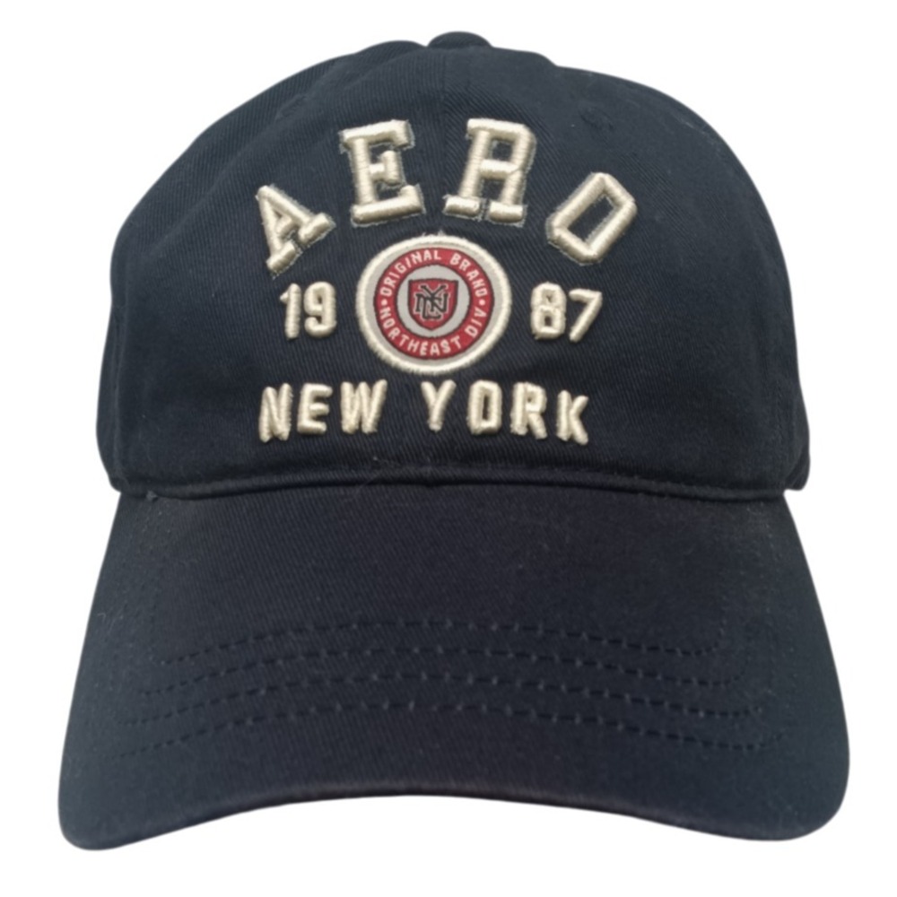 Vintage 1987 Aeropostale Aero New York Baseball Cap Hat Adjustable 3D Embroidery